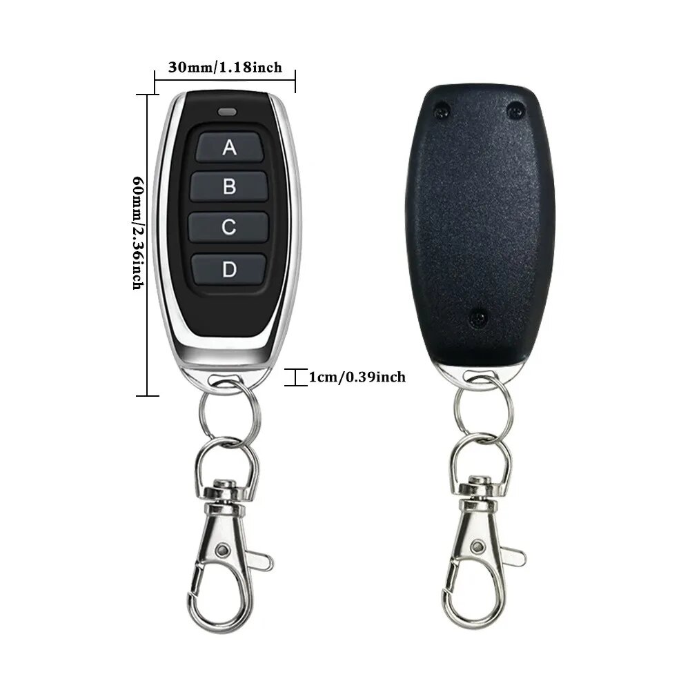 ابعاد ریموت کاسیو کپی کد (بلوتوثی) فرکانس 433 مدل BT105 برند اسمارت