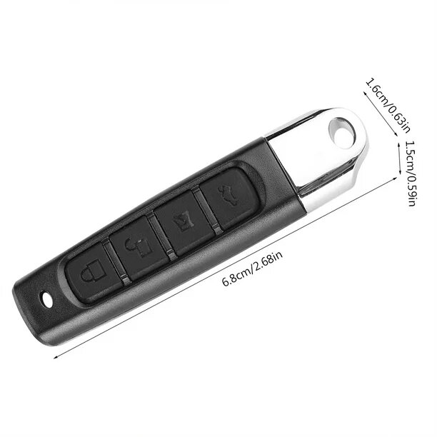 ابعاد ريموت قلمي کپي کد (بلوتوثي) فرکانس 433 برند اسمارت