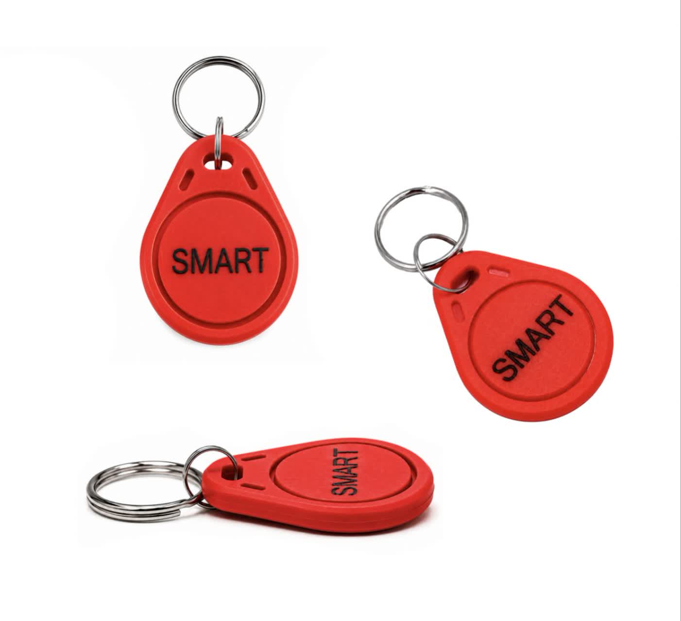 سه تگ rfid کپی‌کد فرکانس 125khz رنگ قرمز