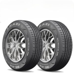 2 عدد لاستیک رازی 170/60R13 در کنار یکدیگر