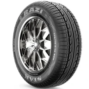 لاستیک رازی سایز 175/70r13 از نمای کنار