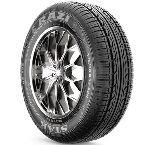 لاستیک رازی سایز 175/70r13 از نمای کنار