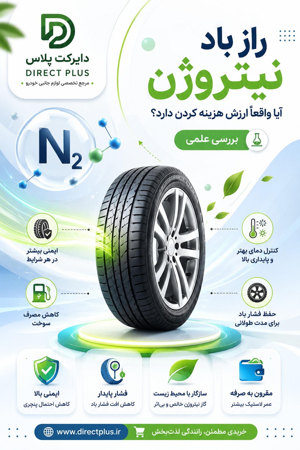 باد نیتروژن برای تایر